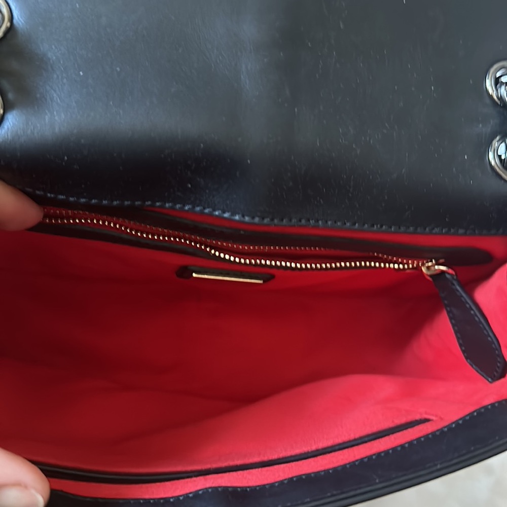 Christian Louboutin Sweet Charity Gaia Calf Leather Shoulder Bag in Black - Picture 7 of 12